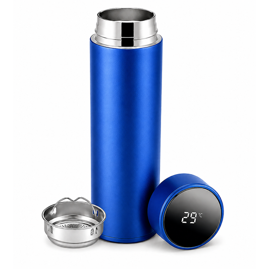 500ML LED Temperature Display Bottle, Stainless Steel Thermos with Double Bottom, Smart Vacuum Insulated Water Bottle