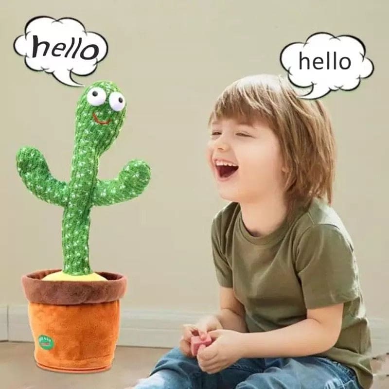 Lovely Talking Toy Dancing Cactus, Cactus Plus Toy, New Electronic Dancing Cactus, Luminous Recording Learning to Speak Twisting Kid Toy,  Kids Education Toy