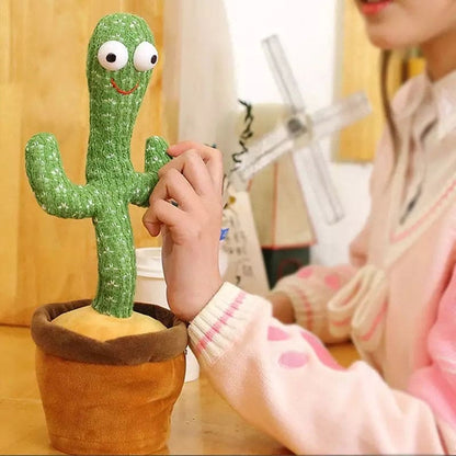 Lovely Talking Toy Dancing Cactus, Cactus Plus Toy, New Electronic Dancing Cactus, Luminous Recording Learning to Speak Twisting Kid Toy,  Kids Education Toy