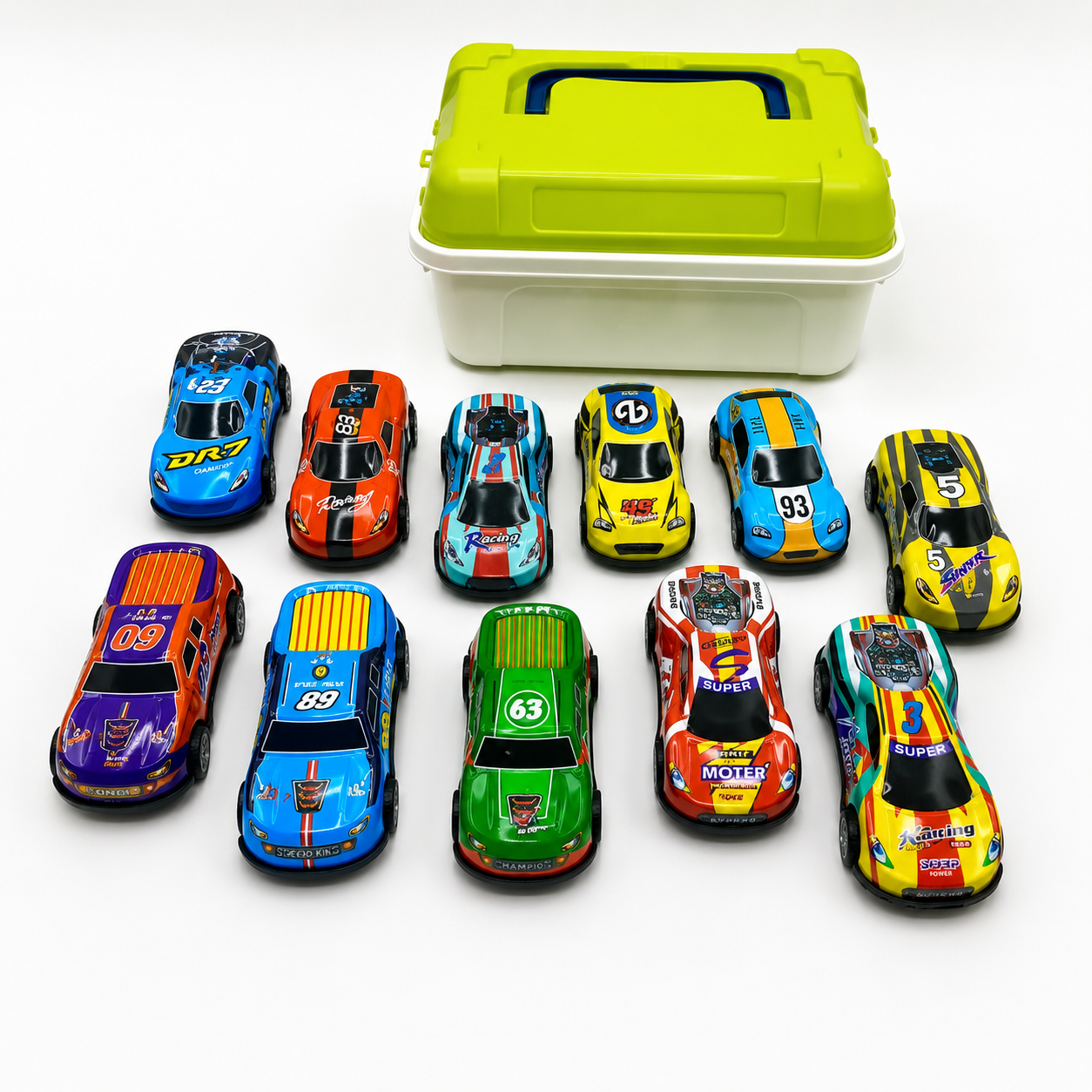 Box of 12 Metal Cars For Kids