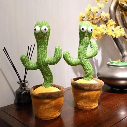 Lovely Talking Toy Dancing Cactus, Cactus Plus Toy, New Electronic Dancing Cactus, Luminous Recording Learning to Speak Twisting Kid Toy,  Kids Education Toy
